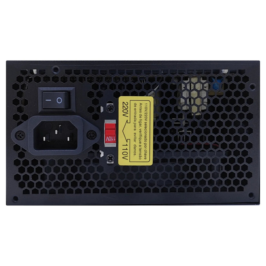500W PC Source or 650W Automatic Bivolt with 120mm Silent Fan and SATA Connectors