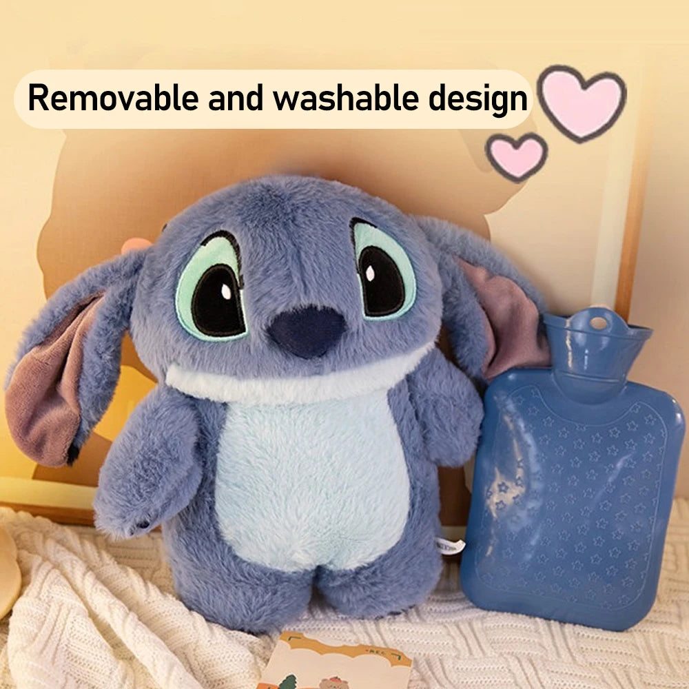 Disney Stitch Plush Hand Warm Bottle Hot Water Bottles Kawaii Soft Winter Portable Warm Hand Bag Anime Toys Christmas Gift