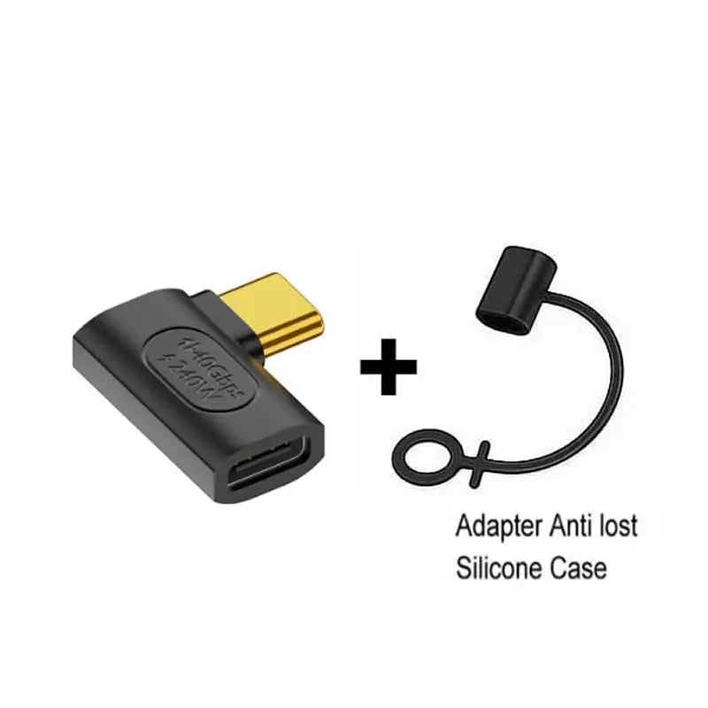 USB4.0 40Gbps OTG C-type 90 degree Adapter 100W 5A USB C to Type C Fast Charging Converter USB C Data Adapter For Macbook 8K60HZ