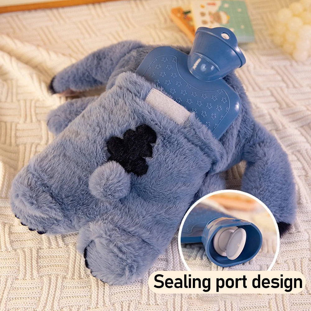 Disney Stitch Plush Hand Warm Bottle Hot Water Bottles Kawaii Soft Winter Portable Warm Hand Bag Anime Toys Christmas Gift