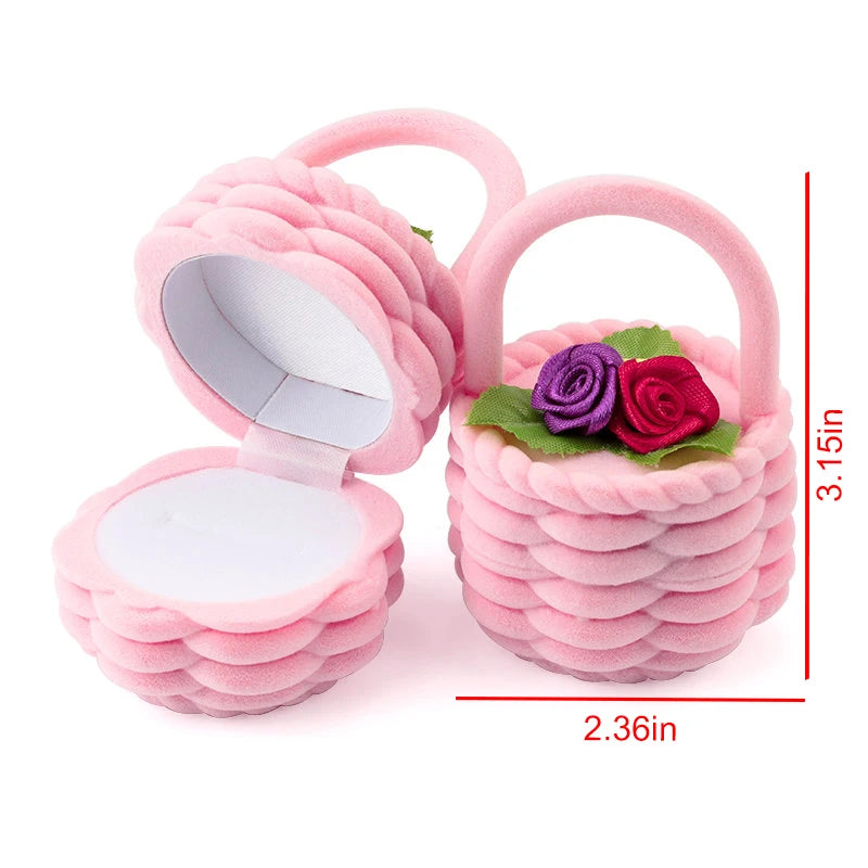 1 Piece Lovely Velvet Jewelry Box Container Wedding Ring Box for Earrings Necklace Bracelet Display Gift Box Holder 16 styles