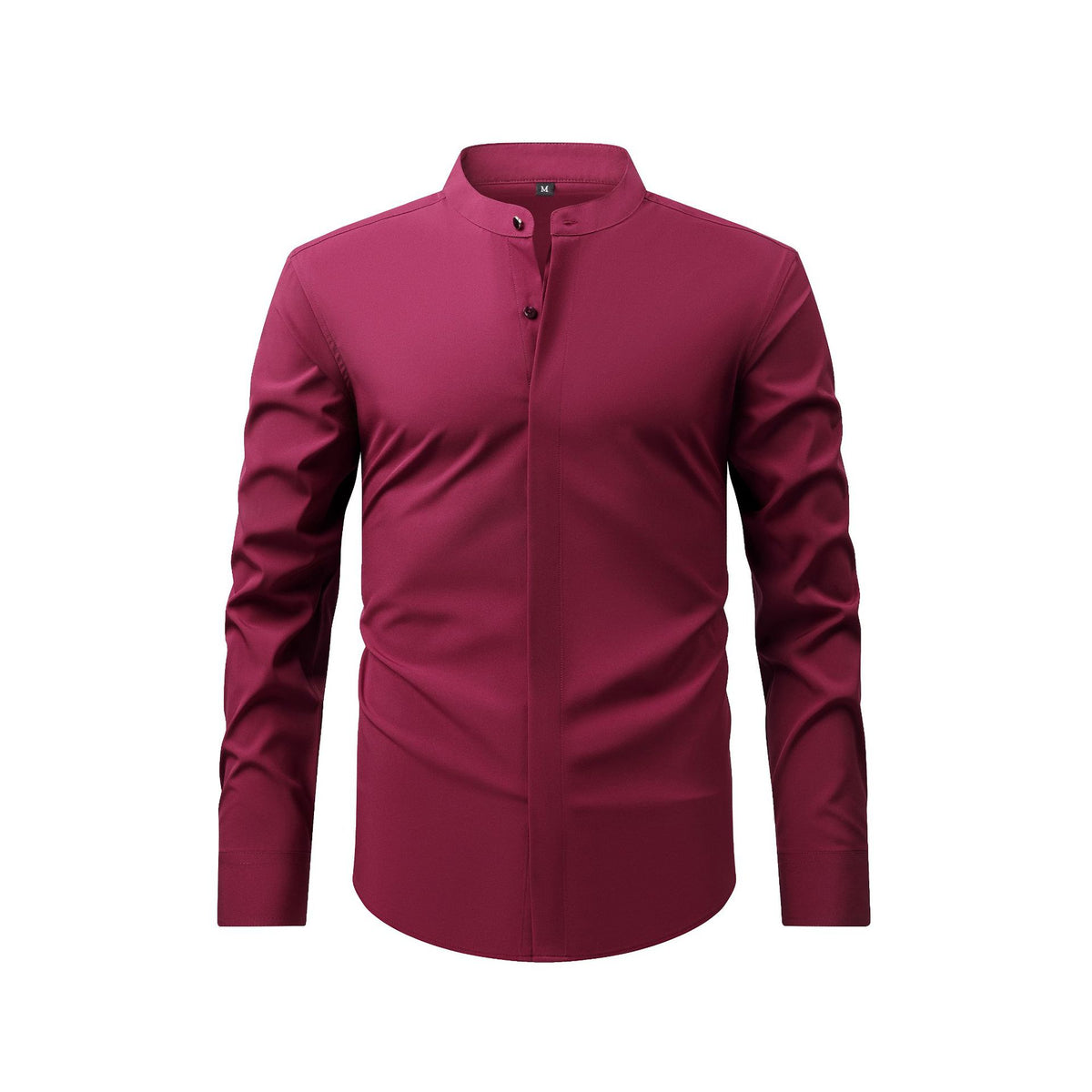 Men's Retro Collar Long Sleeve Shirt Elastic Spring and Autumn Business Casual Cross-border Hot Foreign Trade Shirt New Top