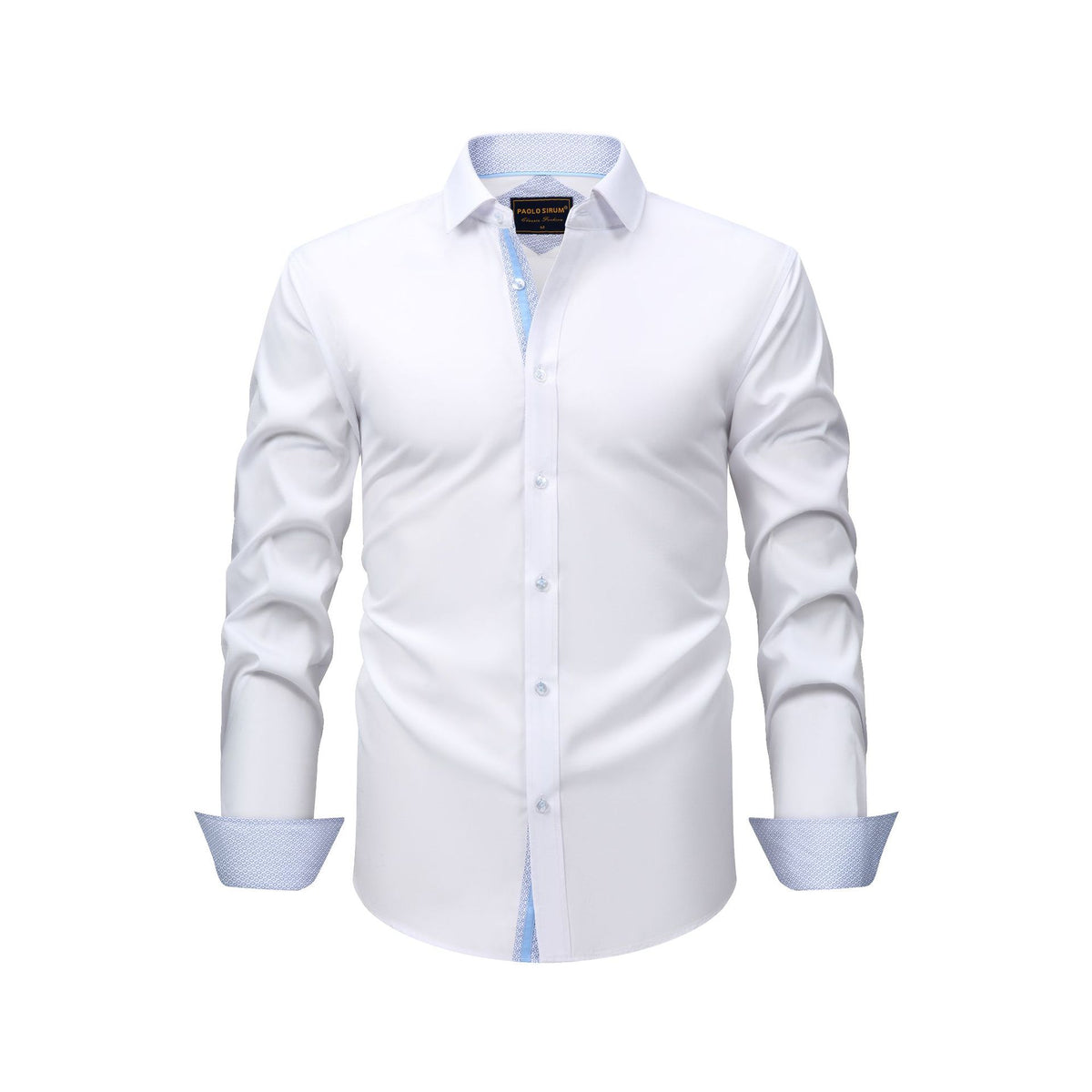 Paul Lomon Shirt All-Sided Long-Sleeved Lapel Men's Shirt Men's Cross-Border European-Size Casual All-Match Shirt Men's