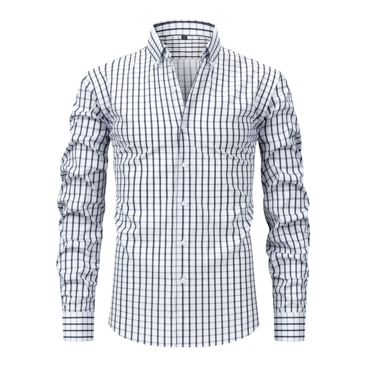 Cross-Border Four-Way Stretch Digital Printed Striped Long-Sleeved Lapel Men's Shirts High-End Men's Shirts Men's Clothing Wholesale