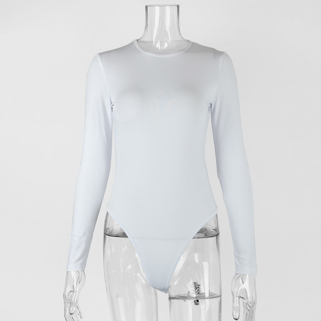 2025 Europe and the United States cross-border autumn and winter women's clothing Amazon casual base coat long sleeve tight jumpsuit bodysuit