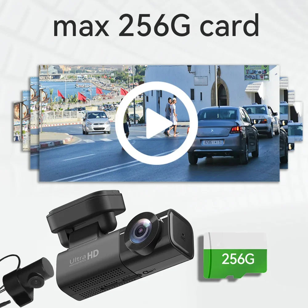 PEGATAH 4G LTE Dashcam GPS Remote Connection Live-View 4K Dual Lens Car Camera 24H Parking Collision Warning Car Video Recorder