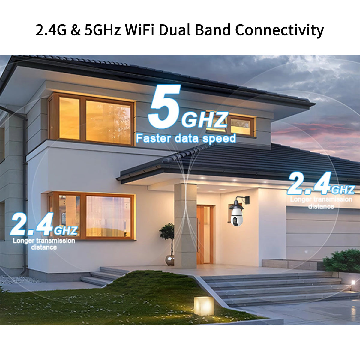 Noahtec Bulb E27 WiFi Surveillance Camera Full Color Night Auto Tracking Wireless Indoor Security Baby Monitor  PTZ IP Camera