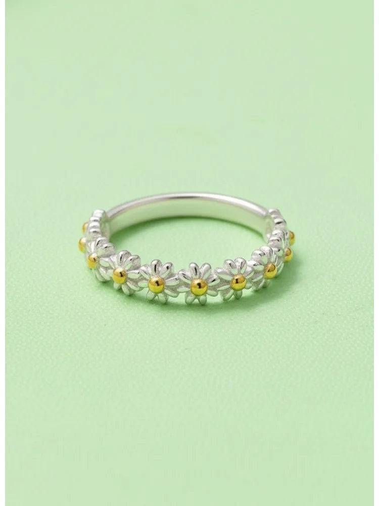925 Sterling Silver JamesAvery Vintage Daisy Rings for Women Anniversary Engagement Wedding High Quality Fine Jewelry Gift