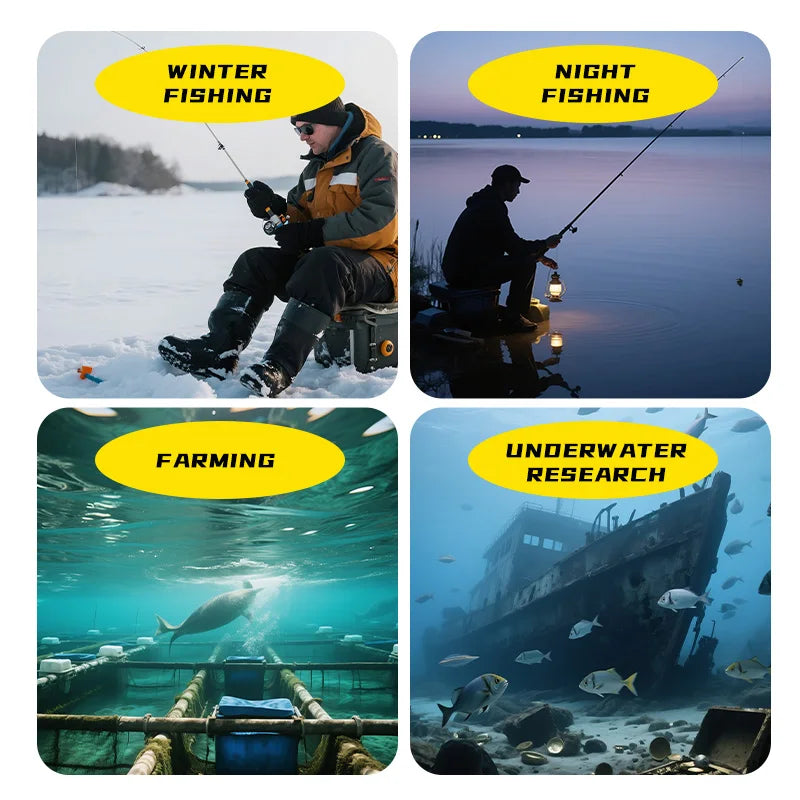 HD1080P Ice Fishing Camera 4.3 Inch LCD Ice Fishing Camera Underwater  1000TVL Portable Fish Depth Finder Water Gift for Men