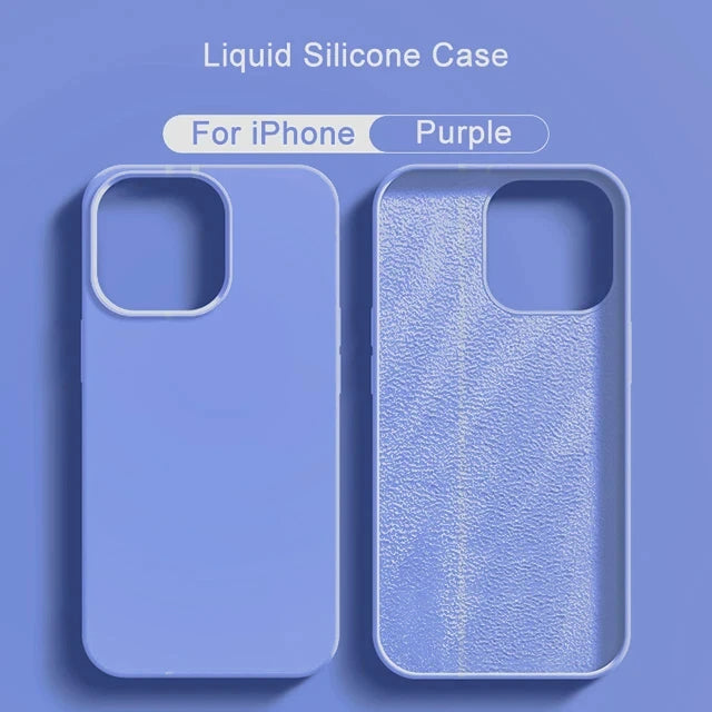 Original Liquid Silicone Phone Case For APPLE iPhone 11 13 12 14 15 Pro Max Cases For iPhone 15 Plus Shockproof Protective Cover