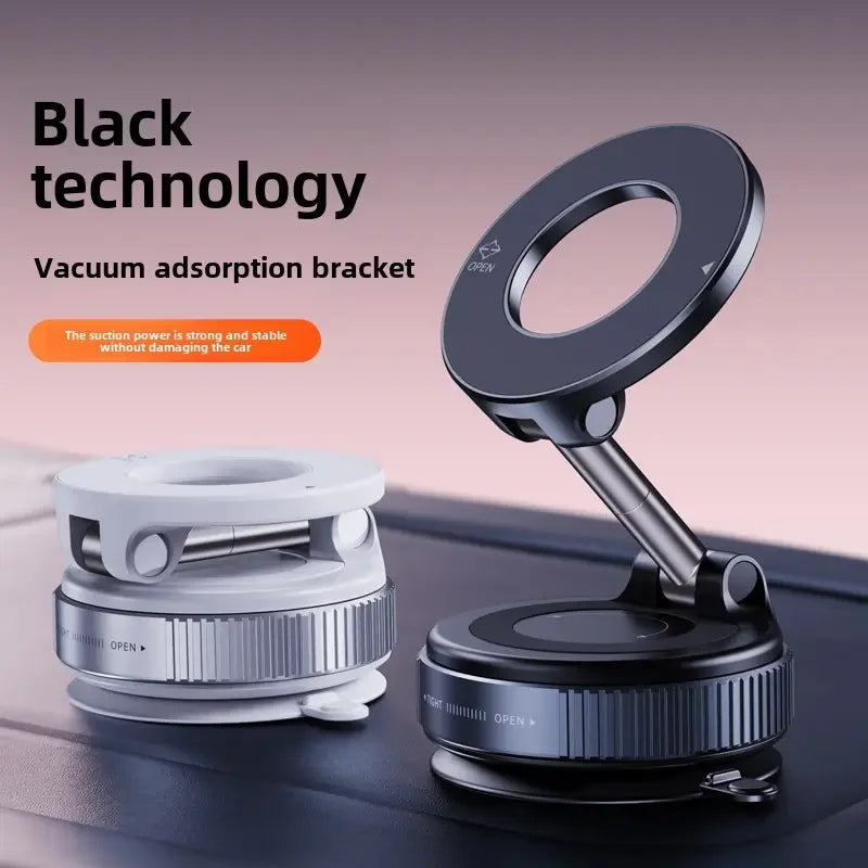 Foldable magnetic car phone holder, vacuum suction cup rotating 360 °, suitable for multi angle adjustment of vehicles and walls