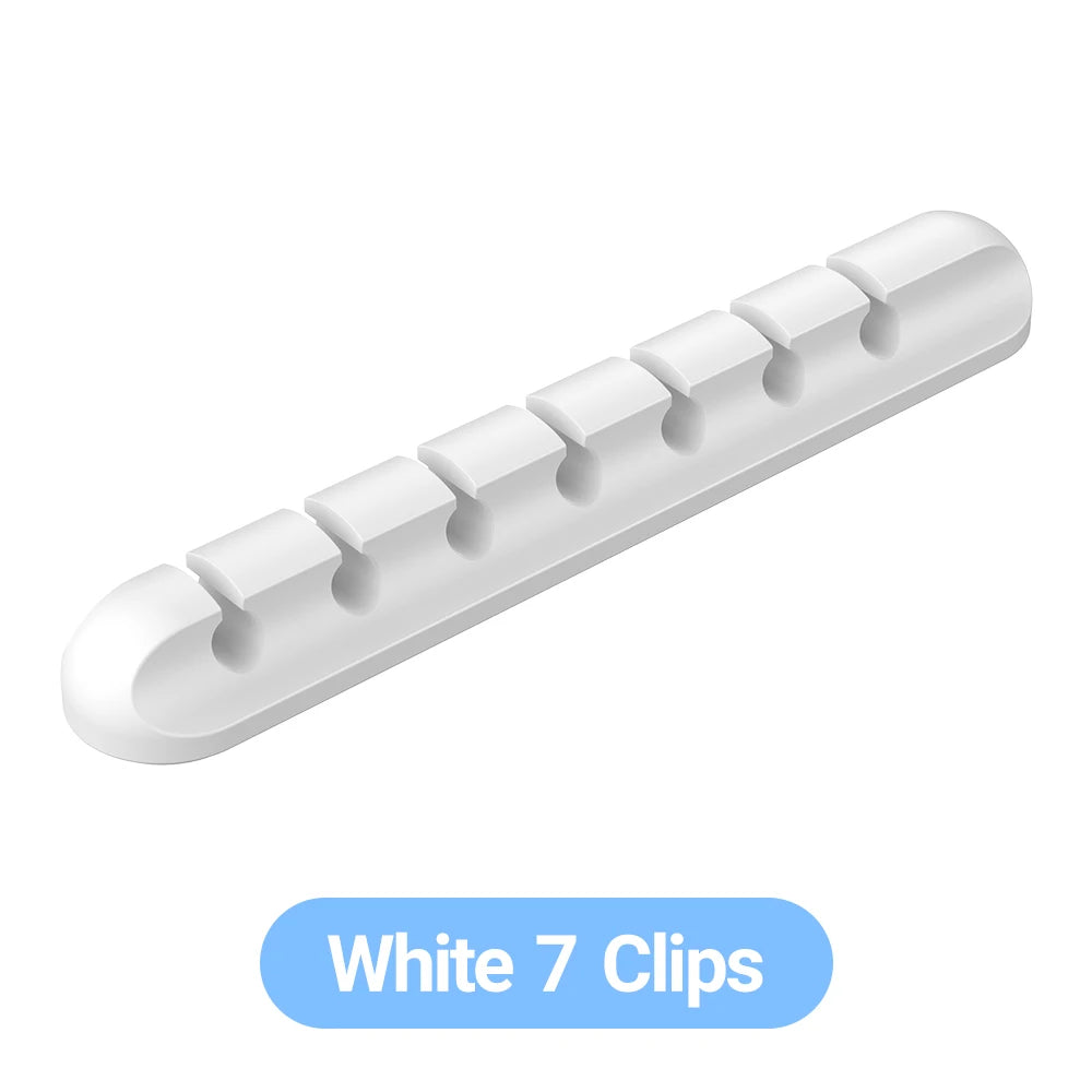 Adhesive Cable Holder Clips Cord Management Wire Organizer for Desktop USB Charging Cable Nightstand Power Cord Mouse Cable 1pc