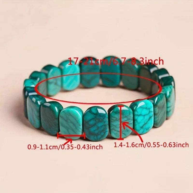 Natural Malachite Handcrafted Jewelry Crystal Rough Stone Multi-layered Pattern Fashion Accessories Bracelets and Festival Gifts