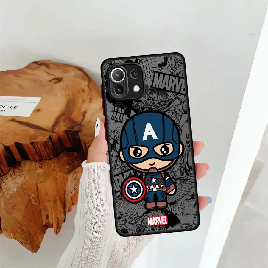 Case for Xiaomi Mi 11T 14 13 Pro 13 11 Lite 12T 12x 10T Back Phone Cover Cartoon Marvel Groot Spiderman