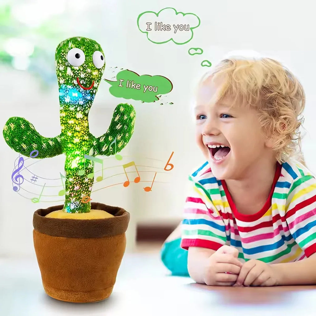 1pc-A Talking Cactus Toy That Can Be Charged Recorded And Repeated Suitable For Spanish English And Arabic Voice Changer