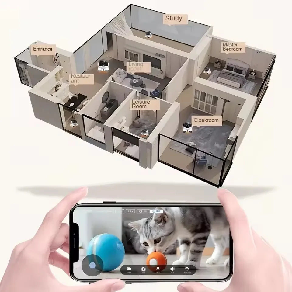 3MP HD WIFI Camera PTZ IP Security Protection Surveillance Camera Auto Tracking Baby Pets Monitor Smart Home Robot Cameras