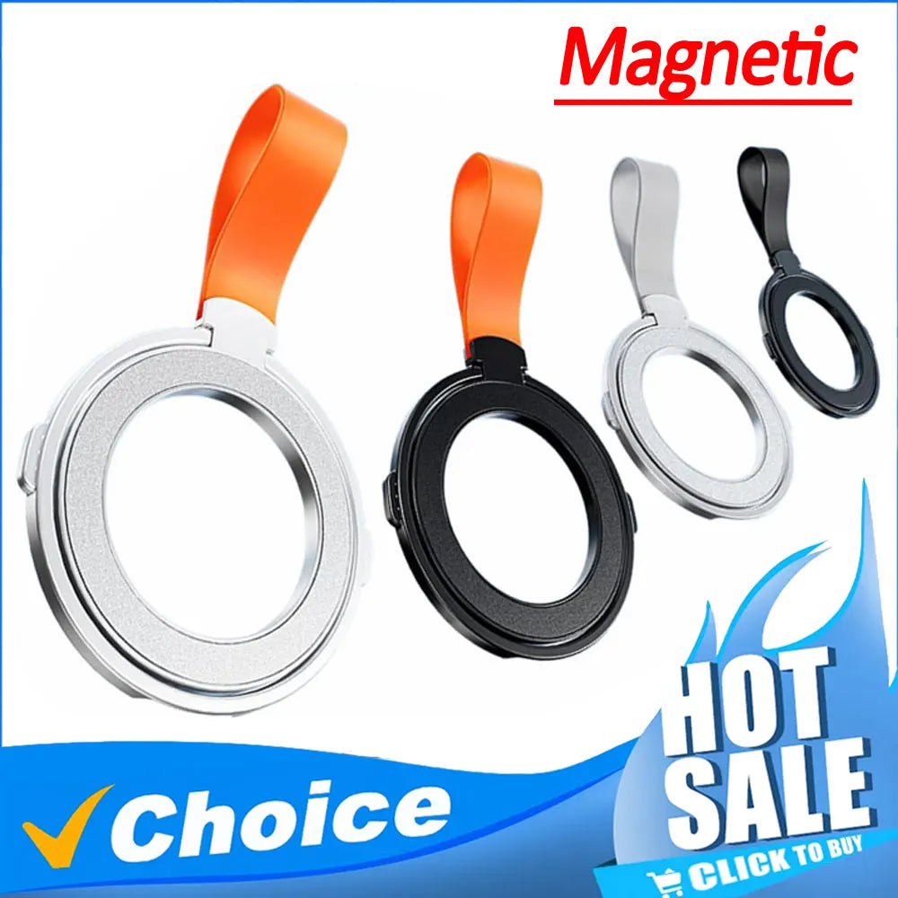 Cell Phone Ring Holder Stand Finger Grip Degree Rotation Kickstand Aluminium Alloy For Magsafe IPhone 16 15 14 13 12 Pro Max