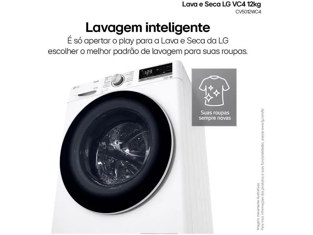 Lava and Dry LG 12kg Smart VC4 CV5012WC4 with-110V