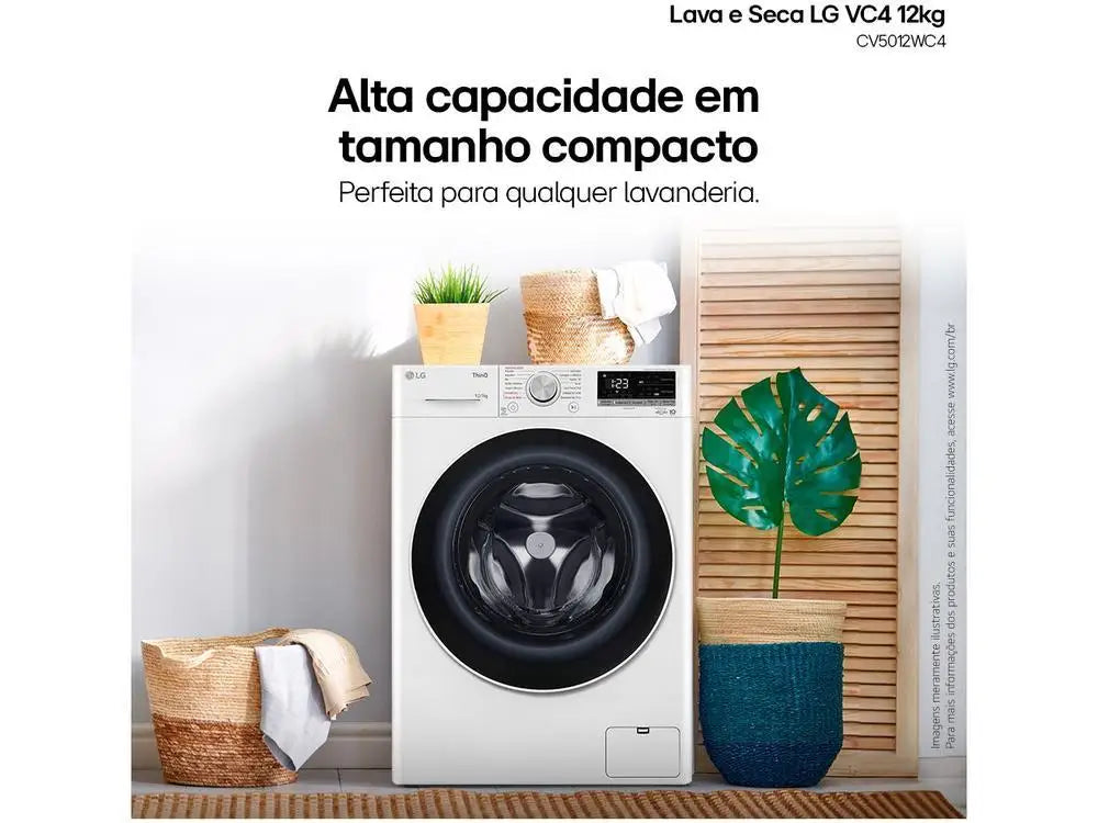 Lava and Dry LG 12kg Smart VC4 CV5012WC4 with-110V