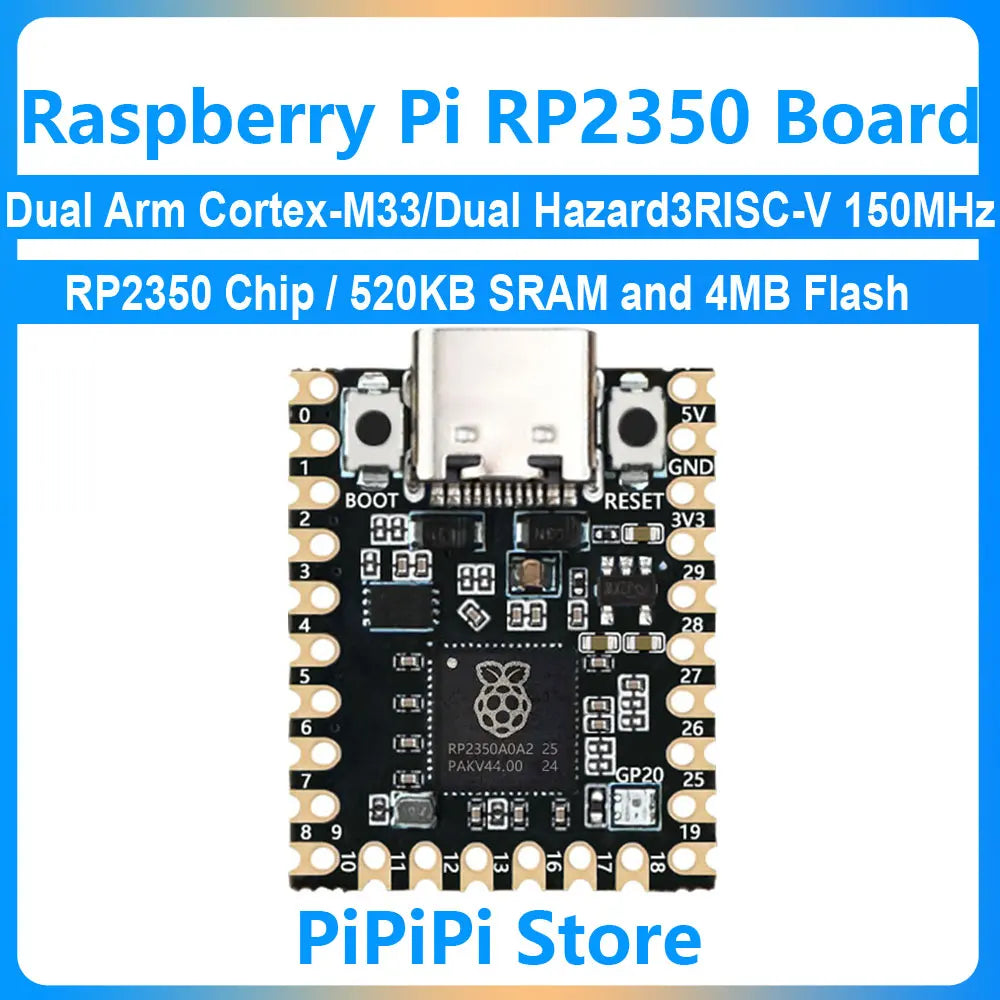 RP2350 Mini Development Board RP2350A chip SuperMini pico 2 RP2350 4MB Flash/520KB SRAM temperature sensor SPI/I2C/UART/ADC