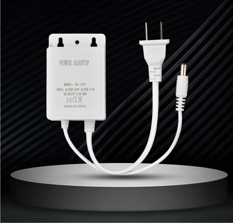 DC12V 2A Waterproof EU Power Adapter For CCTV Security Surveillance Cameras AHD Camera NVR DVR Input AC100V-240V 5.5mm*2.1mm