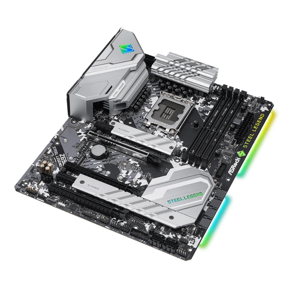 ASRock Z690 STEEL LEGEND Motherboard Supports Socket LGA1700 i9-14900K i7-12700K i5-12400F CPU 4xDDR4 USB3.2 Gen2  PCIe5.0 ATX