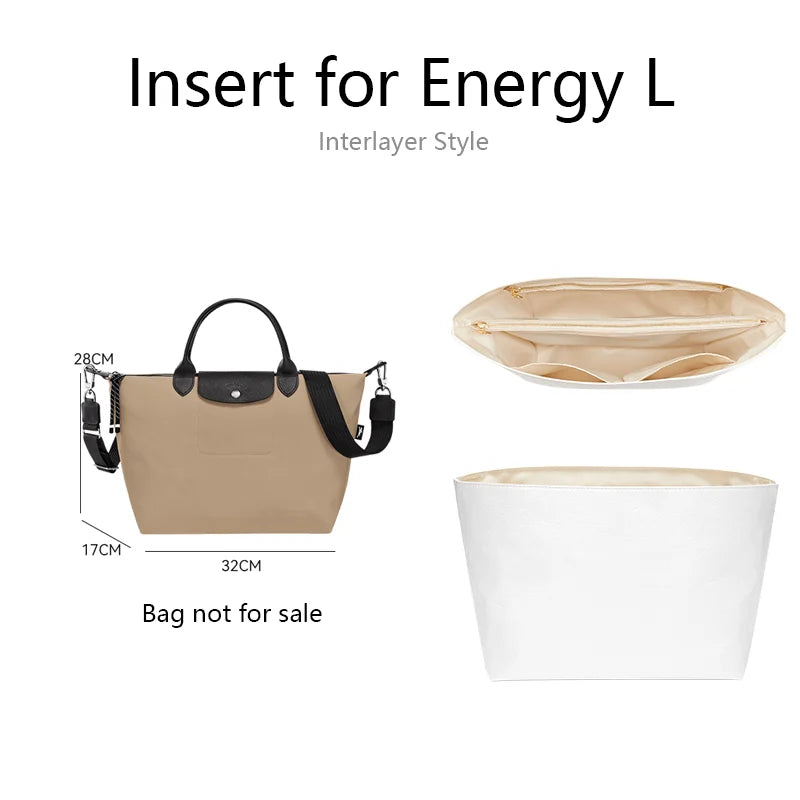 Bag Organizer Insert For Longchamp Energy Small Medium Mini Bag Dupont Paper Bag Support Bag Insert Inner Bag Bag Accessories