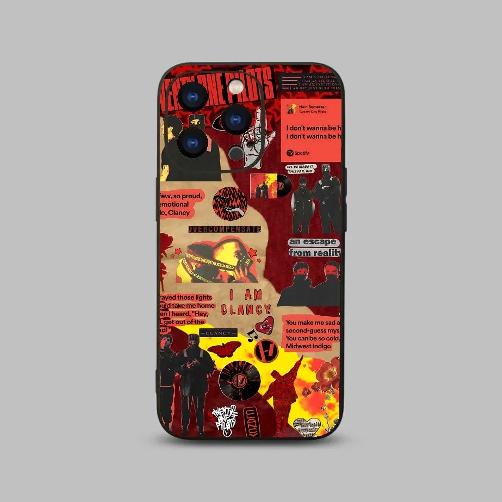 Twenty One P-Pilots Phone Case For Iphone 15 11 13 14 Pro Max 7 8 Plus X Xr Xs Max Se2020 12mini Cover Case
