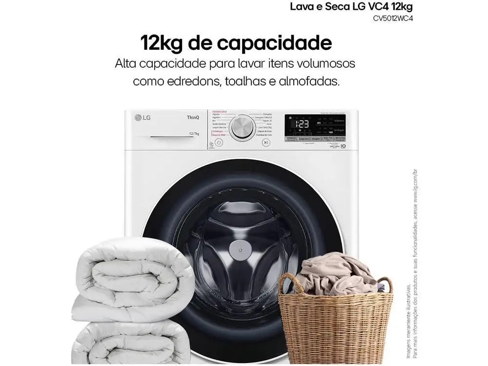 Lava and Dry LG 12kg Smart VC4 CV5012WC4 with-110V