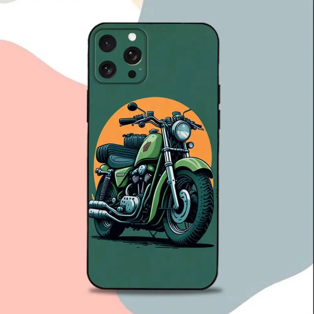 Cool V-Vespa S-ScooterS Phone Case For iPhone 15,13,16,12,11,17,14,Plus,Pro,Max,XS,XR,X,SE,Mini,Soft Silicone Black Cover