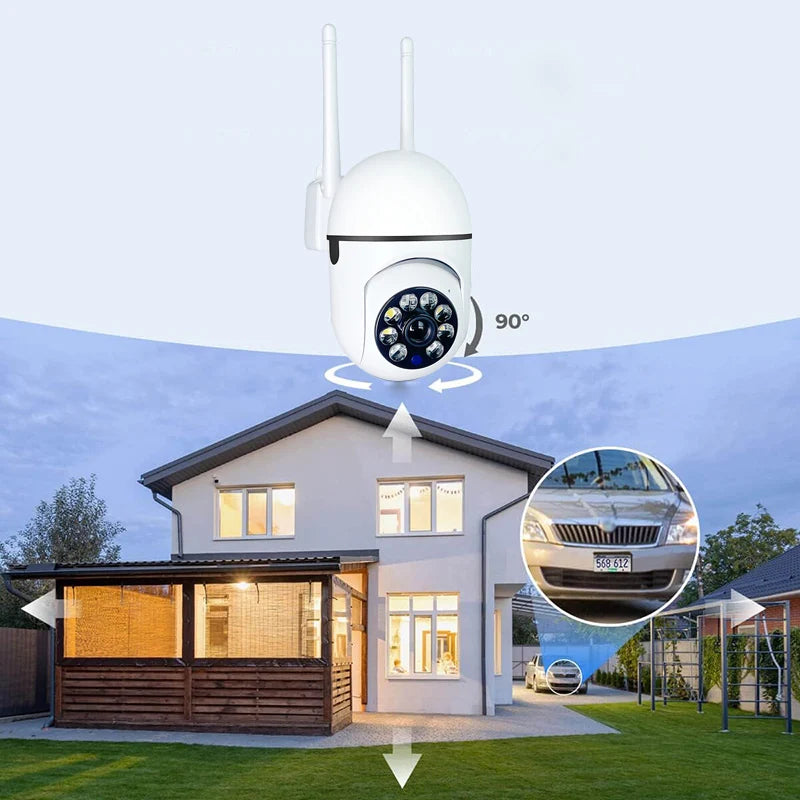 8MP Wireless Security Survillance PTZ Camera Wifi IP Outdoor 4X Zoom Cameras AI Human Tracking Two-way Audio HD Night Color Cam