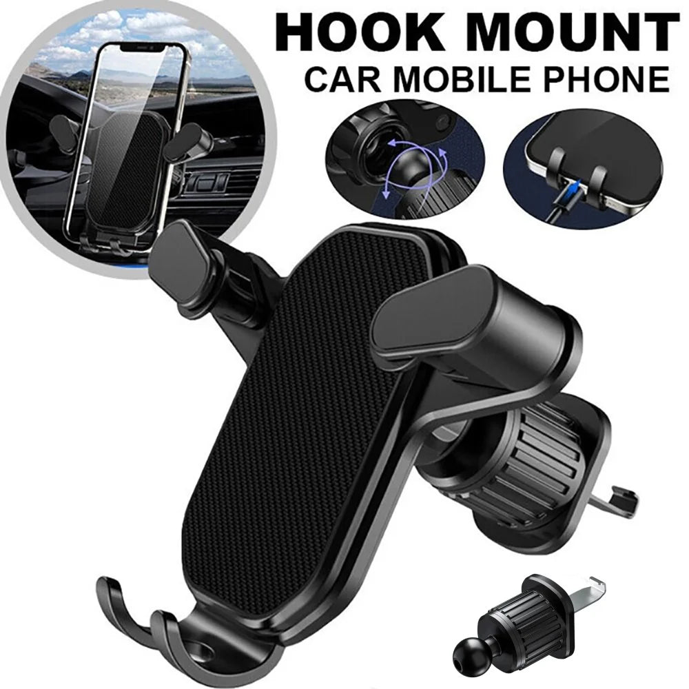 Universal Car Air Vent Phone Holder Gravity Clip Mount 360° Rotation Adjustable Bracket For iPhone Samsung Mobile Phones Stand