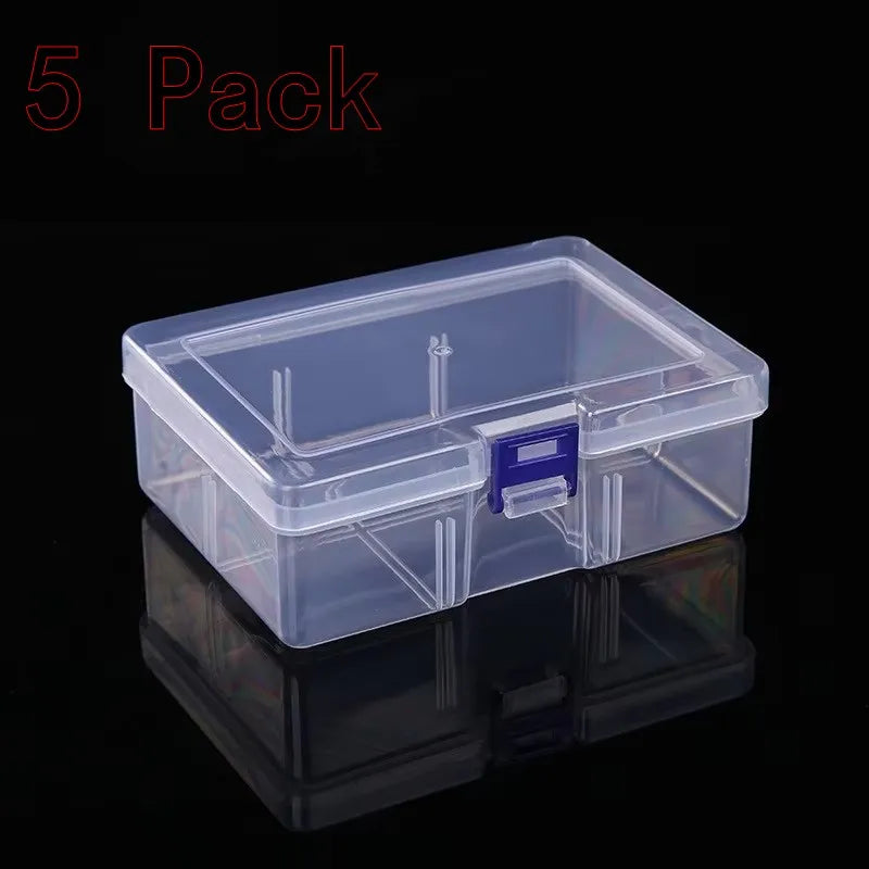 Clear Plastic Storage Box with Flap Lid, Multipurpose Craft Organizers Art Supply Sewing Box for Pencils Markers Notebooks A4