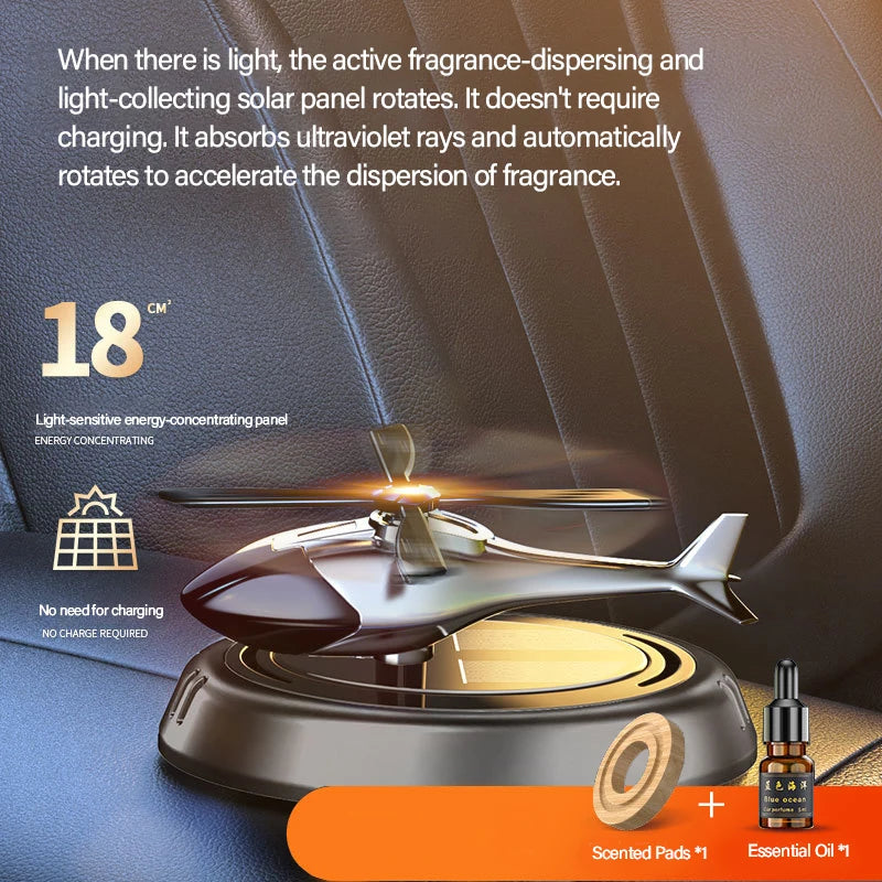 Solar Aircraft Car Decoration Ornaments Car Interior Accessories Desktop Ornament Gift For Woman, Man, Car Enthusiast