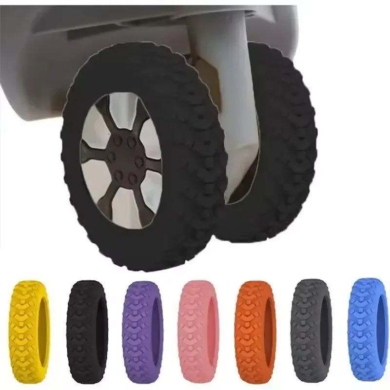 8PCS Luggage Wheels Protector Silicone Wheels Caster Shoes Travel Luggage Suitcase Reduce Noise Wheels Guard Cover Accessories