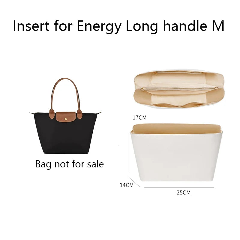 Bag Organizer Insert For Longchamp Energy Small Medium Mini Bag Dupont Paper Bag Support Bag Insert Inner Bag Bag Accessories