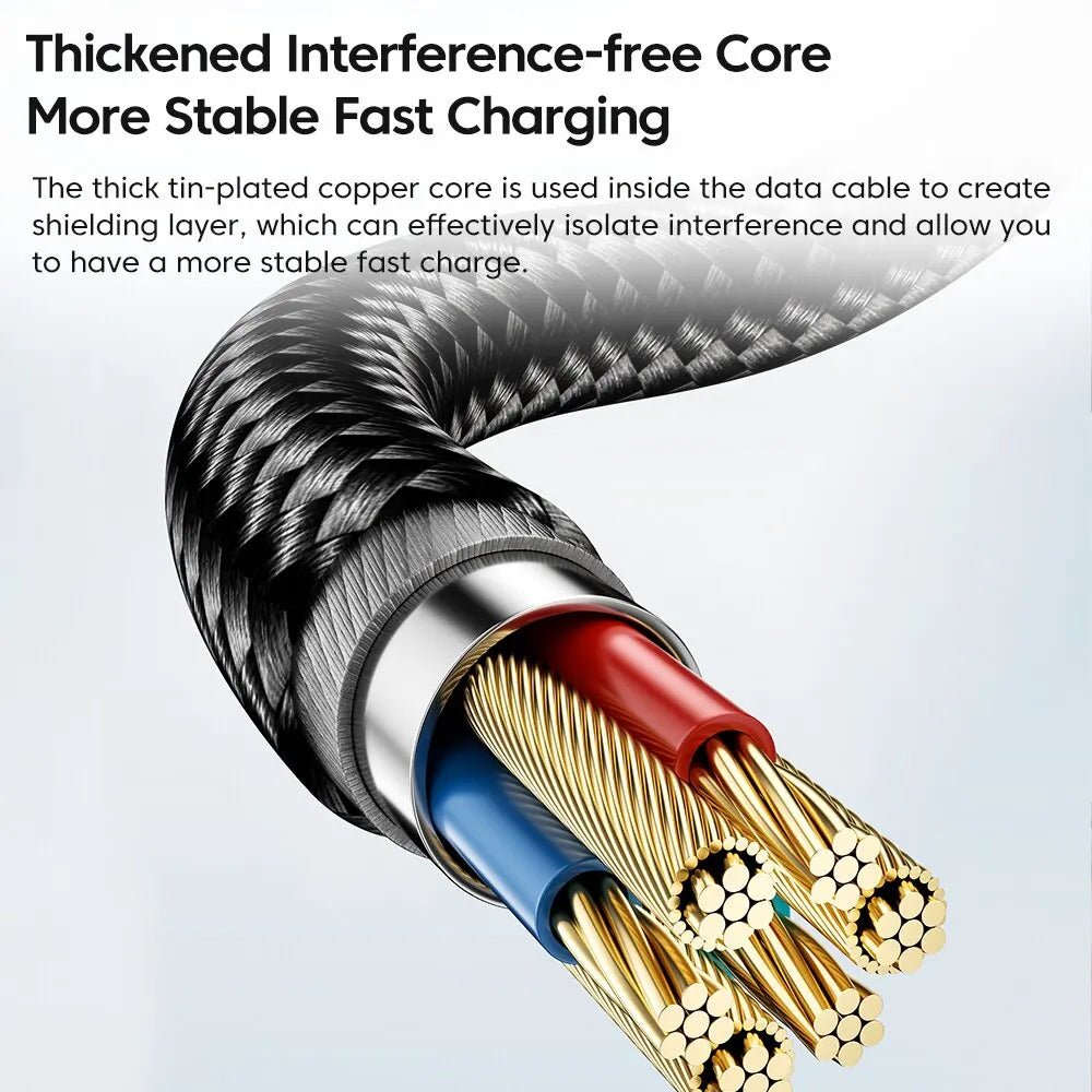 Toocki 2PCS 3A USB Type C Cable For Realme Xiaomi Samsung Fast Charging Wire USB C Charger Data Cord For iPad Samsung Poco 1m 2m