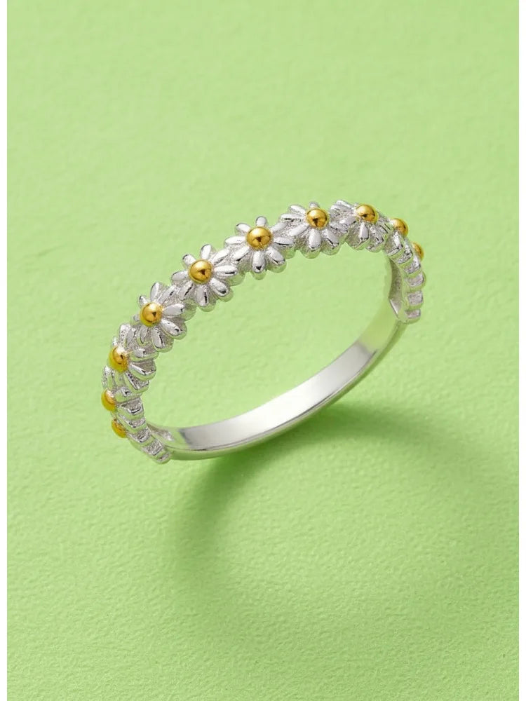 925 Sterling Silver JamesAvery Vintage Daisy Rings for Women Anniversary Engagement Wedding High Quality Fine Jewelry Gift
