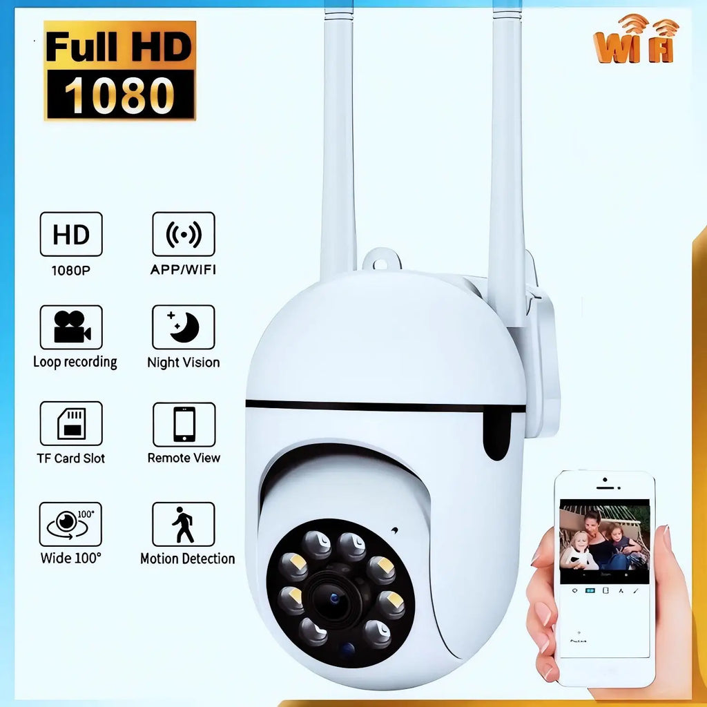 3MP Wifi IP Wireless Security Surveillance PTZ Camera 8X Zoom Cameras Tracking Two-way Audio HD Night Color Cam