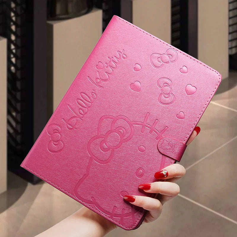 For iPad 2025 11th 10th Gen 11 in A16 iPad Pro 11 6th 5th 7th 8th 9th Gen 10.2 Air6 7 Mini 7Cartoon Hello Kitty Anti-drop Cover