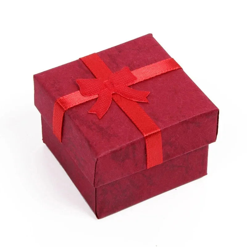 12pcs Paper Box Jewelry Packaging Box Multi-color Earrings Ring Box Jewelry Gift Holder 4*4*3CM Wholesale