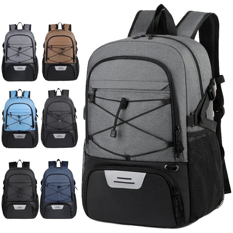 Sports Basketball Backpack Commuting Hiking Trekking Camping Bag Shoes Pocket Outdoor Travel Soccer Gym Football Schoolbag