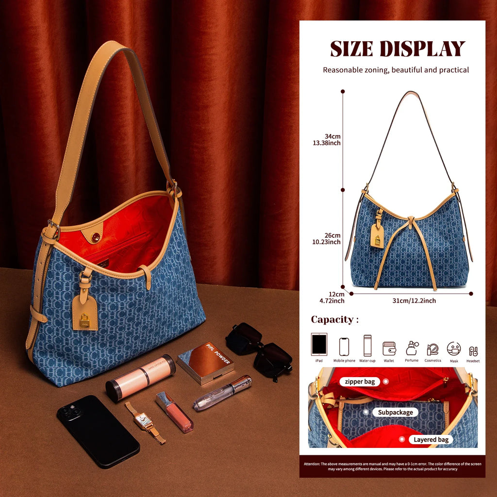 C-H Woman Tote Bag New Wine Red Mother and Child Bag Leisure Vacation Handbags