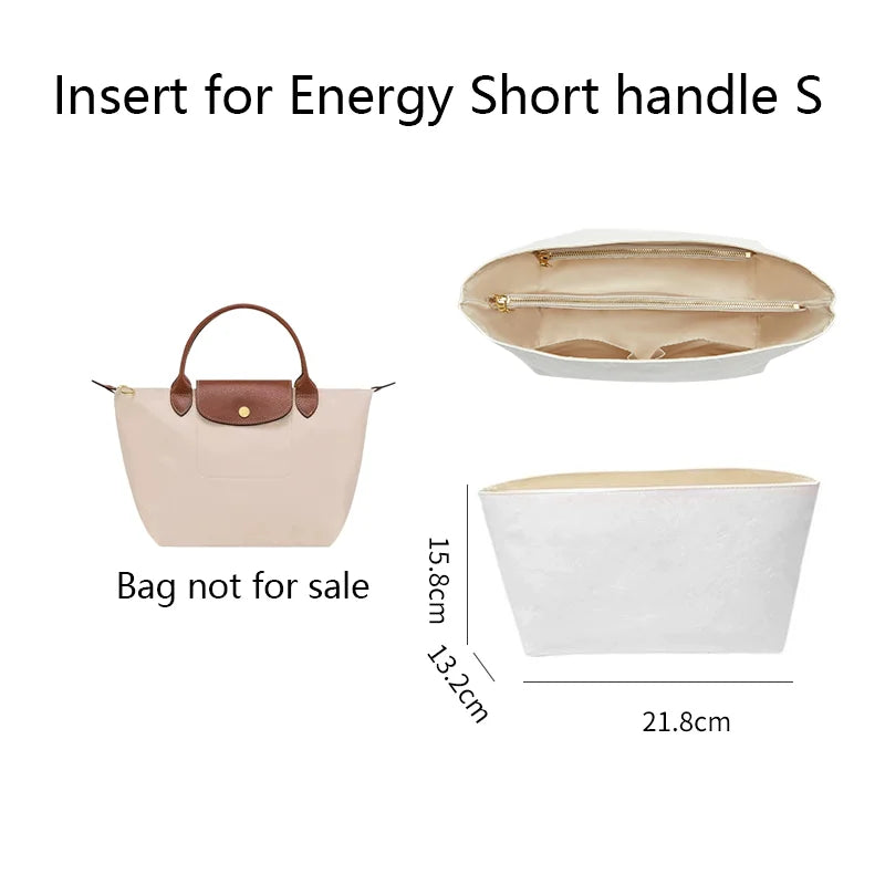 Bag Organizer Insert For Longchamp Energy Small Medium Mini Bag Dupont Paper Bag Support Bag Insert Inner Bag Bag Accessories