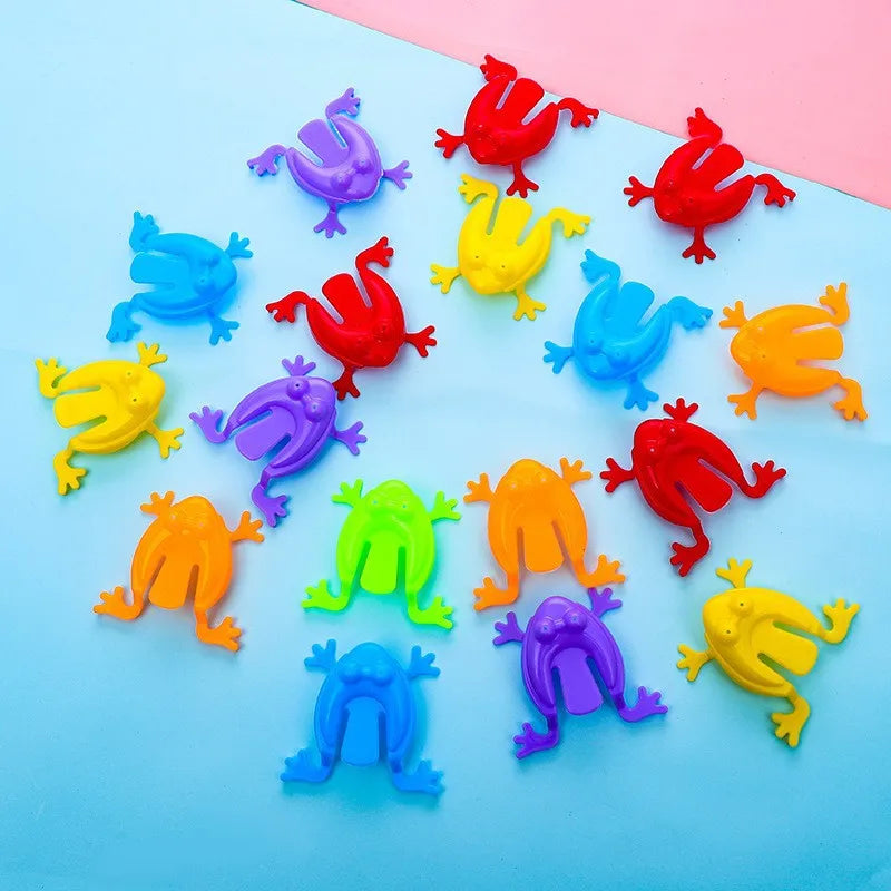 20pcs Bouncing Frog Nostalgic Toys For Children Kindergarten Educational Toy Jumping Frog Toy Christmas Gift