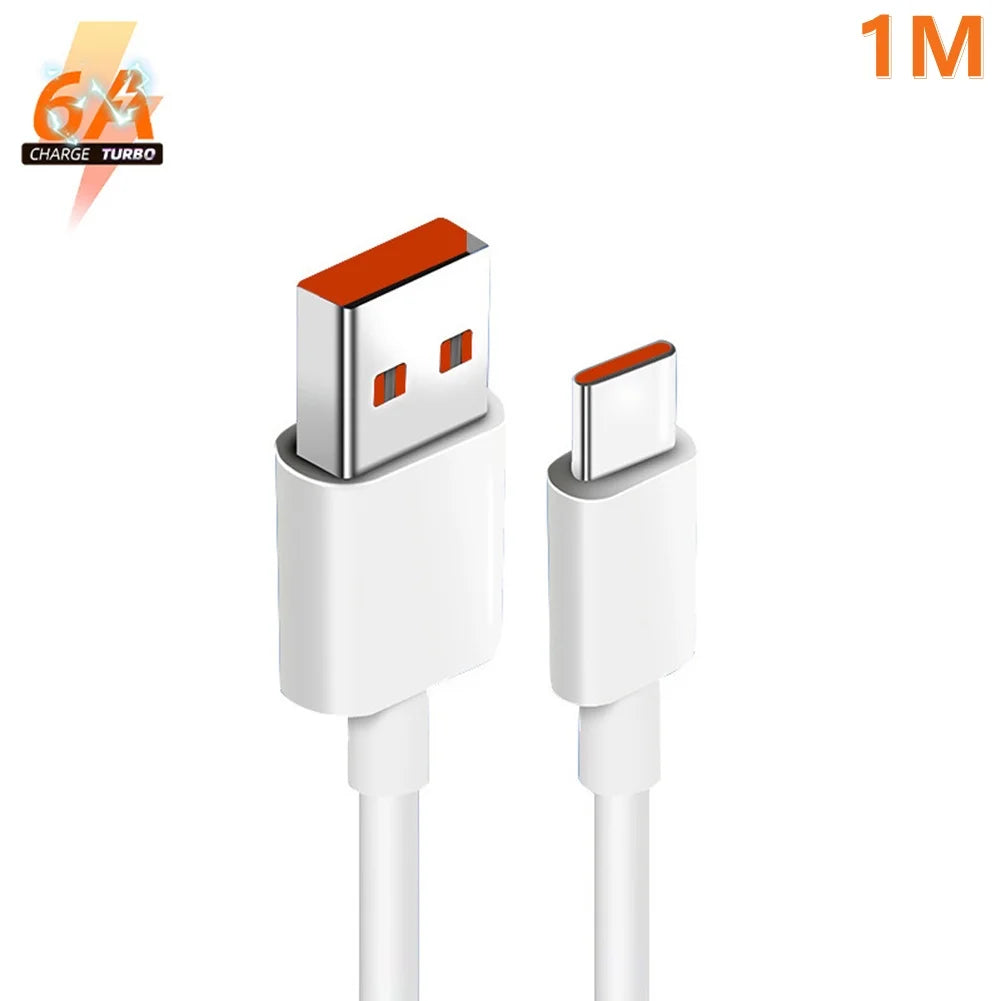 Original Xiaomi 6A Usb Type C Cable Charger 120w Turbo Tipo Fast Charging For Mi 13 12 11 10 Pro ultra Poco x3 Redmi Note K50 40