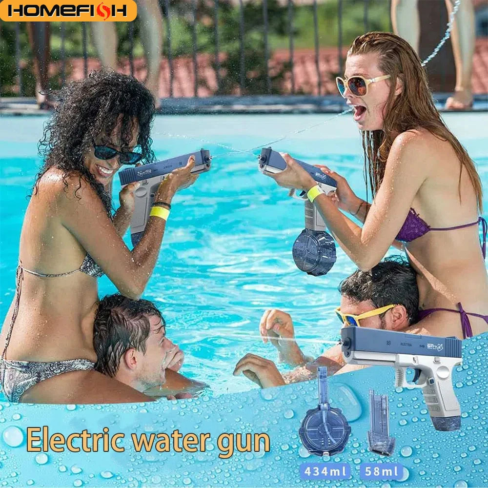 Automatic Electric Water Gun 500cc Large Capacity Super Strong Distance 10m Children and Adults Leak Proof Water Battle