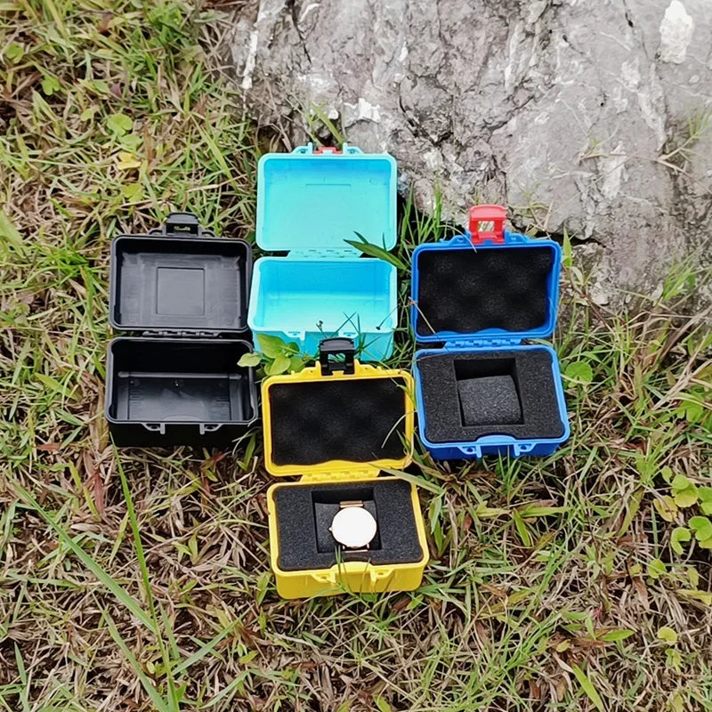 125x112x70mm PP Toolbox Small Storage Case Small Parts Toolbox Portable Watch Protective Moisture-proof Box Tool With Cotton