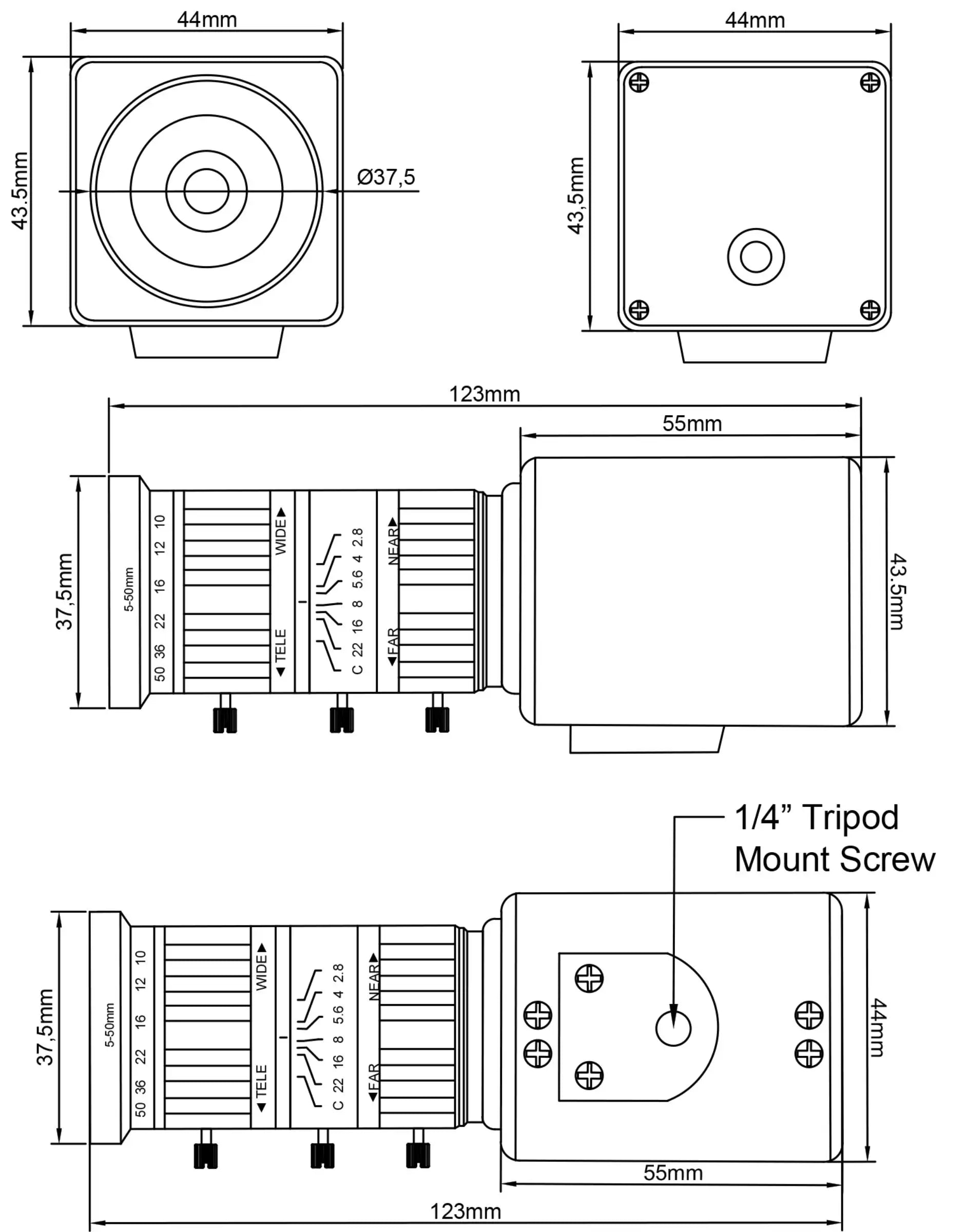 4K USB3.0 Camera 1/1.8" Inch IMX678 Sensor 3840x2160 60FPS 10X Zoom Varifocal High Quality Lens Plug Play UVC Support Video Live