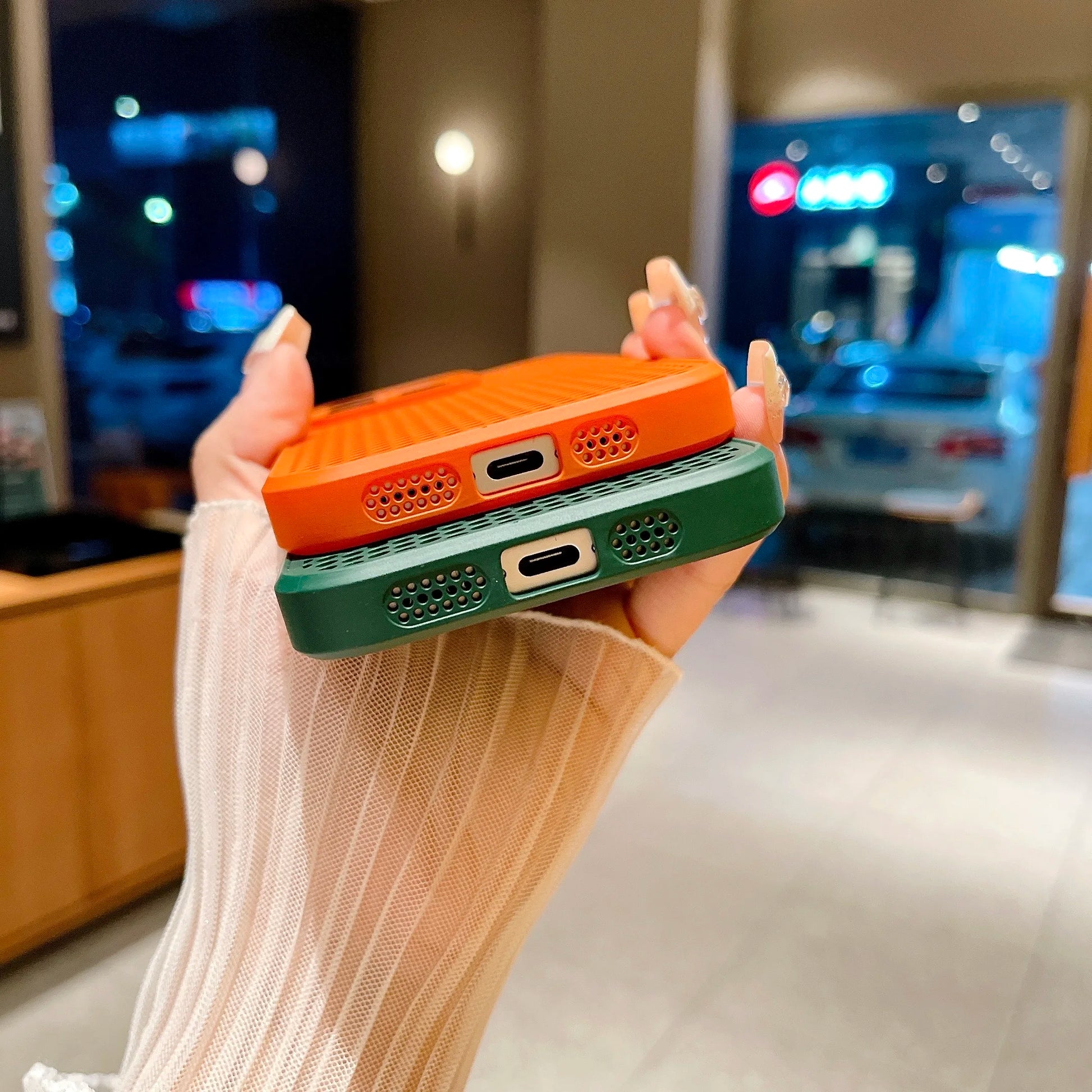 Magnetic For Magsafe Cooling Breathable Shell Case For iPhone 16 15 14 13 12 Pro Max Plus Shockproof Heat Dissipation Cover Case